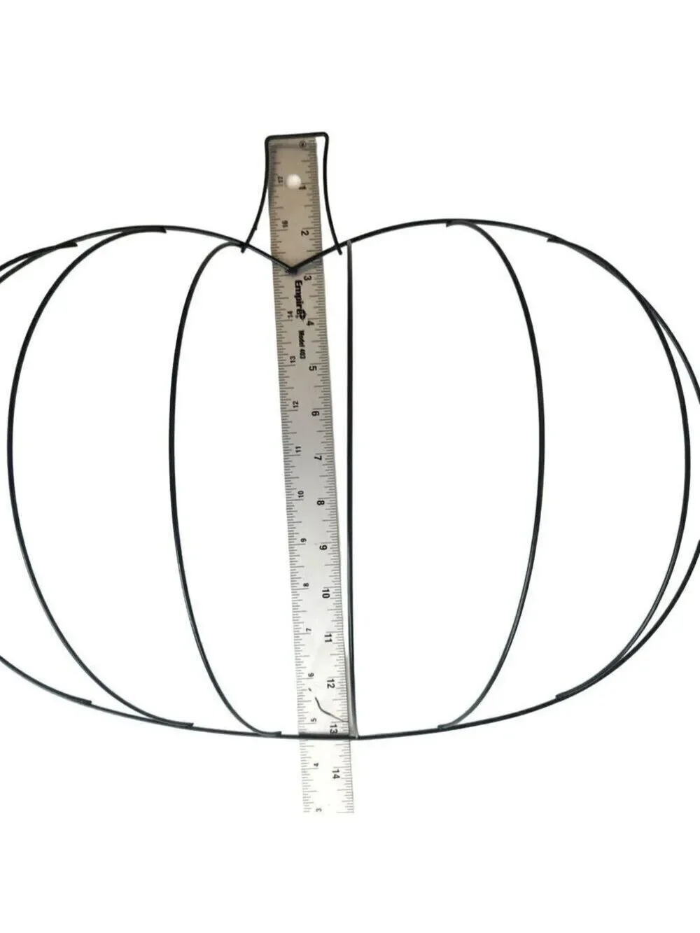 Pumpkin-Shaped Metal Wreath Form For Crafting & Home Decor  18 Inches x 13 Inche